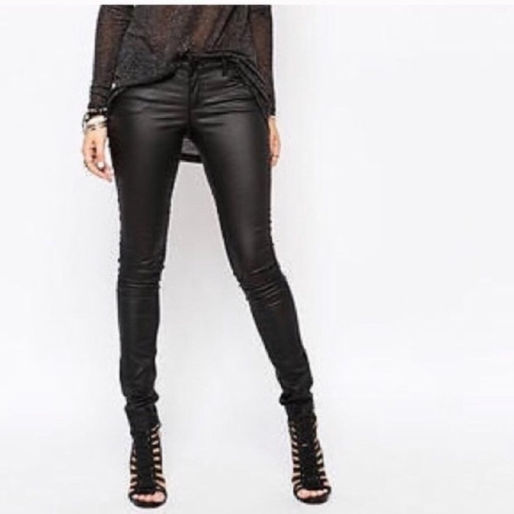 Flying Monkey Waxed Denim Black Jeans